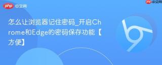 怎么让浏览器记住密码_开启Chrome和Edge的密码保存功能【方便】
