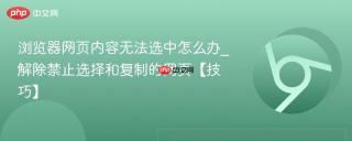 浏览器网页内容无法选中怎么办_解除禁止选择和复制的网页【技巧】