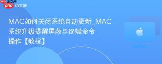MAC如何关闭系统自动更新_MAC系统升级提醒屏蔽与终端命令操作【教程】