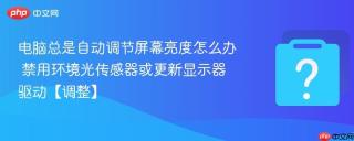 电脑总是自动调节屏幕亮度怎么办 禁用环境光传感器或更新显示器驱动【调整】