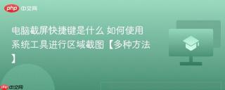 电脑截屏快捷键是什么 如何使用系统工具进行区域截图【多种方法】