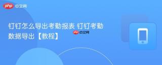 钉钉怎么导出考勤报表 钉钉考勤数据导出【教程】