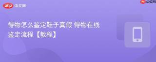 得物怎么鉴定鞋子真假 得物在线鉴定流程【教程】
