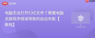电脑无法打开EXE文件？修复电脑关联程序错误导致的启动失败【教程】