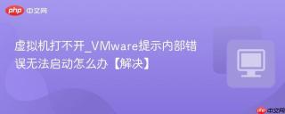 虚拟机打不开_VMware提示内部错误无法启动怎么办【解决】
