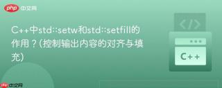 C++中std::setw和std::setfill的作用？(控制输出内容的对齐与填充)