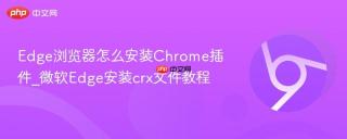 Edge浏览器怎么安装Chrome插件_微软Edge安装crx文件教程