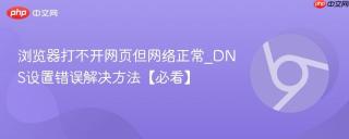 浏览器打不开网页但网络正常_DNS设置错误解决方法【必看】