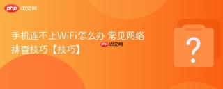 手机连不上WiFi怎么办 常见网络排查技巧【技巧】