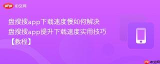 盘搜搜app下载速度慢如何解决 盘搜搜app提升下载速度实用技巧【教程】
