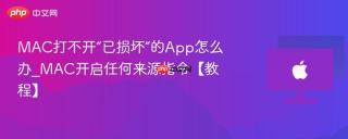 MAC打不开“已损坏”的App怎么办_MAC开启任何来源指令【教程】