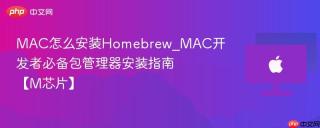 MAC怎么安装Homebrew_MAC开发者必备包管理器安装指南【M芯片】