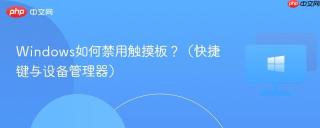 Windows如何禁用触摸板？（快捷键与设备管理器）