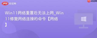 Win11网络重置后无法上网_Win11修复网络连接的命令【网络】