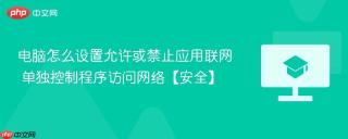 电脑怎么设置允许或禁止应用联网 单独控制程序访问网络【安全】