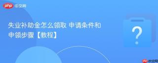 失业补助金怎么领取 申请条件和申领步骤【教程】