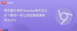 网页图片保存为webp格式怎么办？教你一招让浏览器直接保存为JPG