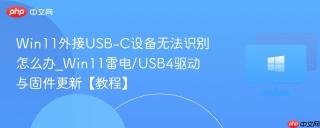 Win11外接USB-C设备无法识别怎么办_Win11雷电/USB4驱动与固件更新【教程】