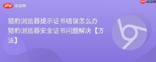 猎豹浏览器提示证书错误怎么办 猎豹浏览器安全证书问题解决【方法】