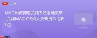 MAC如何彻底关闭系统自动更新_关闭MAC OS烦人更新提示【教程】