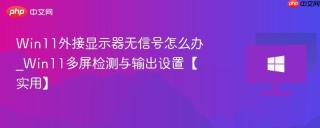 Win11外接显示器无信号怎么办_Win11多屏检测与输出设置【实用】