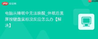 电脑从睡眠中无法唤醒_休眠后黑屏按键盘鼠标没反应怎么办【解决】