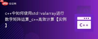 c++中如何使用std::valarray进行数学矩阵运算_c++高效计算【实例】