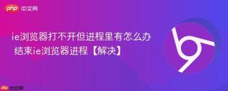 ie浏览器打不开但进程里有怎么办 结束ie浏览器进程【解决】