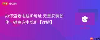 如何查看电脑IP地址 无需安装软件一键查询本机IP【详解】