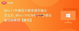 Win11外接显示器音频无输出怎么办_Win11HDMI/DP音频设备切换教程【教程】