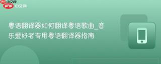 粤语翻译器如何翻译粤语歌曲_音乐爱好者专用粤语翻译器指南