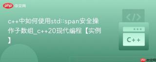 c++中如何使用std::span安全操作子数组_c++20现代编程【实例】