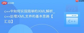 c++中如何实现简单的xml解析_c++处理xml文件的基本思路【汇总】