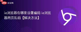ie浏览器在哪里设置编码 ie浏览器网页乱码【解决方法】