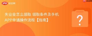 失业金怎么领取 领取条件及手机APP申请操作流程【指南】
