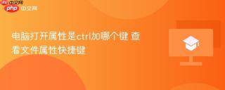 电脑打开属性是ctrl加哪个键 查看文件属性快捷键