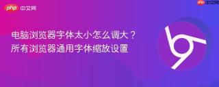 电脑浏览器字体太小怎么调大？所有浏览器通用字体缩放设置