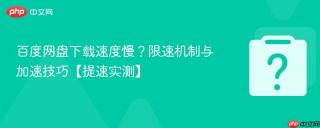 百度网盘下载速度慢？限速机制与加速技巧【提速实测】