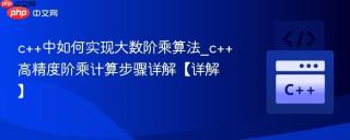 c++中如何实现大数阶乘算法_c++高精度阶乘计算步骤详解【详解】