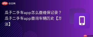瓜子二手车app怎么查维保记录？瓜子二手车app查询车辆历史【方法】