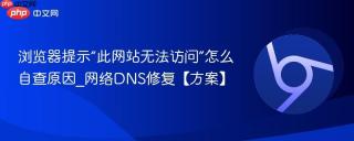 浏览器提示“此网站无法访问”怎么自查原因_网络DNS修复【方案】