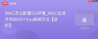 MAC怎么配置Git环境_MAC生成并添加SSH Key秘钥方法【进阶】