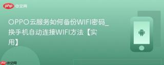 OPPO云服务如何备份WIFI密码_换手机自动连接WIFI方法【实用】