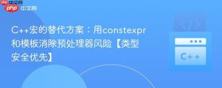 c++宏的替代方案：用constexpr和模板消除预处理器风险【类型安全优先】
