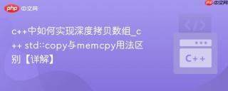 c++中如何实现深度拷贝数组_c++ std::copy与memcpy用法区别【详解】