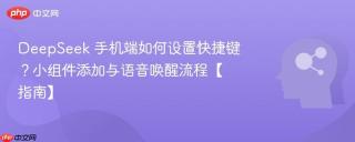 DeepSeek 手机端如何设置快捷键？小组件添加与语音唤醒流程【指南】
