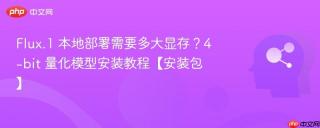 Flux.1 本地部署需要多大显存？4-bit 量化模型安装教程【安装包】