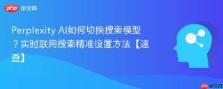Perplexity AI如何切换搜索模型？实时联网搜索精准设置方法【速查】