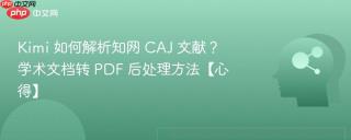 Kimi 如何解析知网 CAJ 文献？学术文档转 PDF 后处理方法【心得】