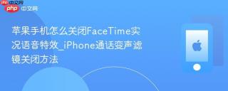 苹果手机怎么关闭FaceTime实况语音特效_iPhone通话变声滤镜关闭方法